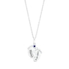 Thumbnail Image 1 of Mother's Simulated Gemstone Engravable Baby Feet Pendant in Sterling Silver (1 Stone and 2 Lines)
