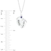 Thumbnail Image 2 of Mother's Simulated Gemstone Engravable Baby Feet Pendant in Sterling Silver (1 Stone and 2 Lines)