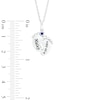 Thumbnail Image 3 of Mother's Simulated Gemstone Engravable Baby Feet Pendant in Sterling Silver (1 Stone and 2 Lines)