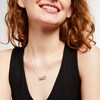 Thumbnail Image 2 of Couple's Simulated Gemstone Engravable Infinity Loop Necklace in Sterling Silver (5 Stones and 2 Lines)