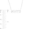 Thumbnail Image 3 of Love Talks 1/8 CT. T.W. Diamond Hashtag "#OOTD" Necklace in Sterling Silver