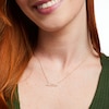 Thumbnail Image 2 of Love Talks 1/6 CT. T.W. Diamond "Latina" Cursive Script Necklace in 10K Gold