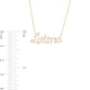 Thumbnail Image 3 of Love Talks 1/6 CT. T.W. Diamond "Latina" Cursive Script Necklace in 10K Gold