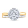 Thumbnail Image 3 of 1/2 CT. T.W. Diamond Double Frame Bridal Set in 14K Gold