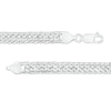 Thumbnail Image 1 of Men's 6.9mm Diamond-Cut Solid Curb Chain Bracelet in Sterling Silver - 8.5"