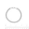 Thumbnail Image 3 of Men's 6.9mm Diamond-Cut Curb Chain Bracelet in Solid Sterling Silver  - 8.5"
