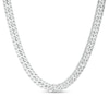 Thumbnail Image 1 of 5.6mm Diamond-Cut Curb Chain Necklace in Solid Sterling Silver  - 20"