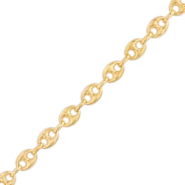 7.0mm Mariner Chain Bracelet in Solid 10K Gold - 7.5&quot;