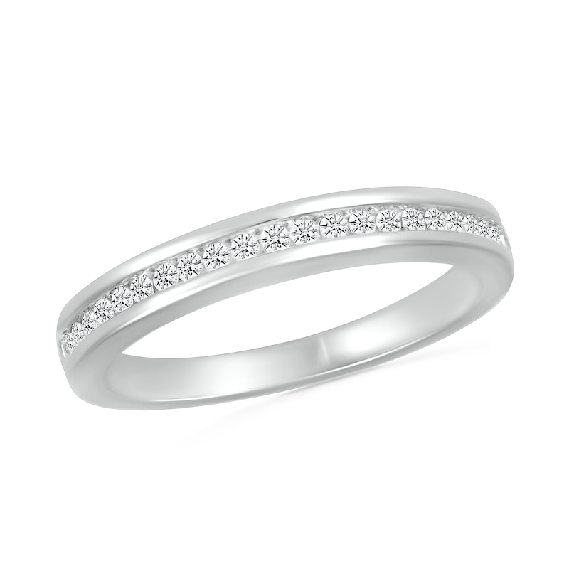 Main Image 5 of 1/5 CT. T.W. Diamond Solitaire Bridal Set in Sterling Silver
