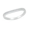 Thumbnail Image 4 of 1/5 CT. T.W. Oval Multi-Diamond Frame Triple Row Tapered Split Shank Bridal Set in Sterling Silver