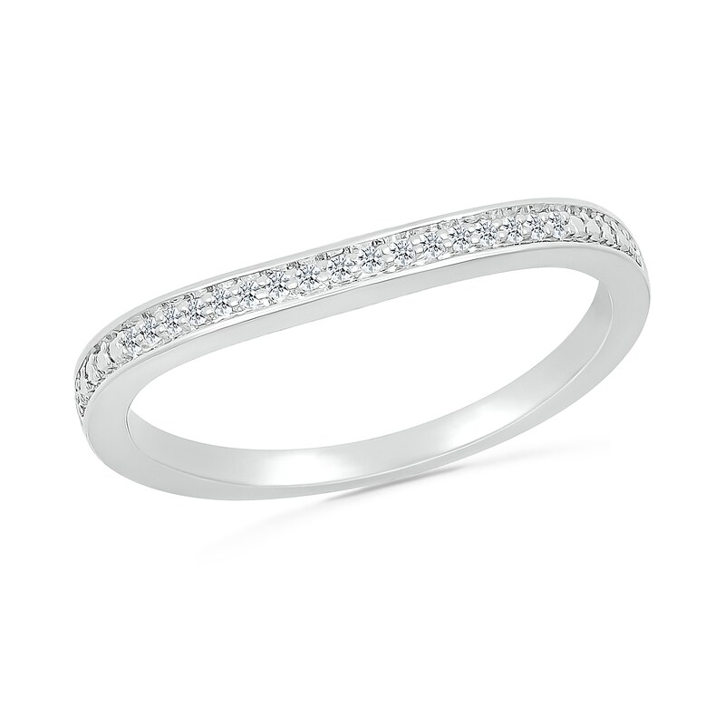 1/5 CT. T.W. Oval Multi-Diamond Frame Triple Row Tapered Split Shank Bridal Set in Sterling Silver