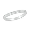 Thumbnail Image 5 of 1/4 CT. T.W. Oval Multi-Diamond Double Frame Split Shank Bridal Set in Sterling Silver