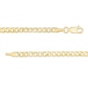 Thumbnail Image 2 of Men's 3.72mm Diamond-Cut Curb Chain Necklace in Solid 10K Gold - 18"