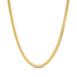 Men's 3.0mm Diamond-Cut Snake Chain Necklace in Solid 10K Gold - 20"