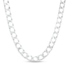 Thumbnail Image 1 of Men's 6.2mm Diamond-Cut Curb Chain Necklace in Solid Sterling Silver  - 22"