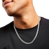 Thumbnail Image 2 of Men's 6.2mm Diamond-Cut Curb Chain Necklace in Solid Sterling Silver  - 22"