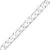 Thumbnail Image 1 of 7.2mm Diamond-Cut Curb Chain Bracelet in Solid Sterling Silver  - 8.5"