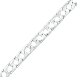 7.2mm Diamond-Cut Curb Chain Bracelet in Solid Sterling Silver  - 8.5"