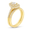 Thumbnail Image 2 of 1 CT. T.W. Pear-Shaped Diamond Double Teardrop Frame Bridal Set in 14K Gold (I/I1)