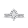 Thumbnail Image 4 of 1 CT. T.W. Marquise-Cut Diamond Double Frame Bridal Set in 14K White Gold (I/I2)