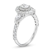 Thumbnail Image 3 of 1-1/2 CT. T.W. Oval Diamond Sideways Past Present Future® Engagement Ring in 14K White Gold (I/SI2)