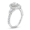 Thumbnail Image 2 of 1-1/2 CT. T.W. Oval Diamond Sideways Past Present Future® Engagement Ring in 14K White Gold (I/SI2)