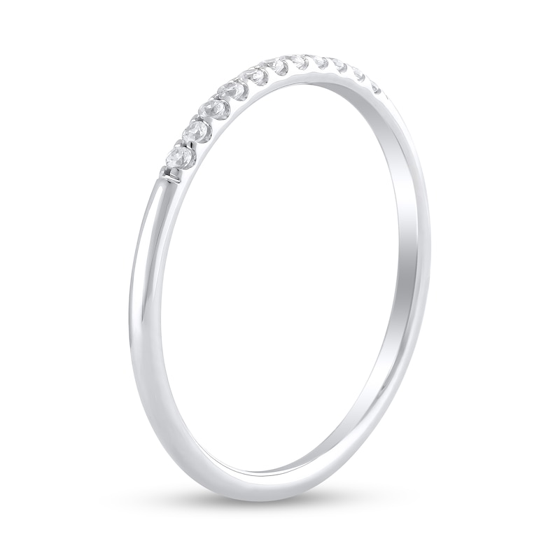 Main Image 3 of 1/10 CT. T.W. Diamond Eleven Stone Pavé Anniversary Band in 10K White Gold