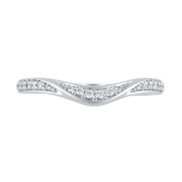 1/6 CT. T.W. Diamond Twist Contour Band in 10K White Gold