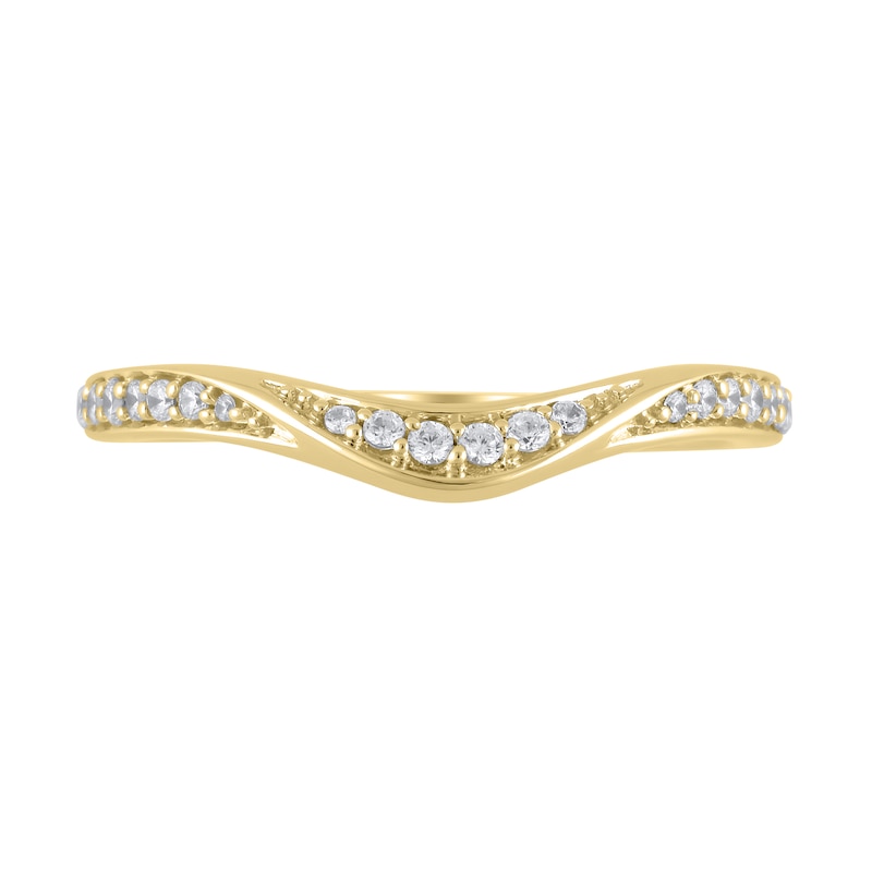 Main Image 2 of 1/6 CT. T.W. Diamond Twist Contour Band in 10K Gold