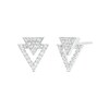 Thumbnail Image 0 of 1/4 CT. T.W. Diamond Double Triangle Stud Earrings in 10K White Gold