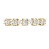 Thumbnail Image 4 of Alternating 3/4 CT. T.W. Emerald-Cut and Round Diamond Band in 14K Gold