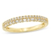 Thumbnail Image 1 of Alternating 1/4 CT. T.W. Baguette-Cut and Round Diamond Double Row Band in 10K Gold