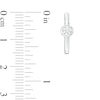 Thumbnail Image 3 of 1/4 CT. T.W. Diamond Solitaire Hoop Earrings in Sterling Silver