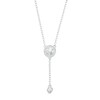 Thumbnail Image 1 of 1/4 CT. T.W. Diamond Circle Frame "Y" Necklace in Sterling Silver