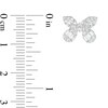 Thumbnail Image 3 of 3/4 CT. T.W. Baguette and Round Diamond Butterfly Stud Earrings in Sterling Silver