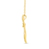 Thumbnail Image 3 of 1/6 CT. T.W. Diamond Twist Ribbon Cross Pendant in Sterling Silver with 14K Gold Plate