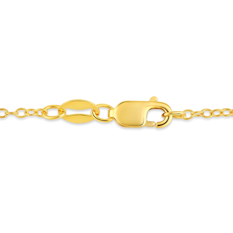 Main Image 5 of 1/6 CT. T.W. Diamond Twist Ribbon Cross Pendant in Sterling Silver with 14K Gold Plate