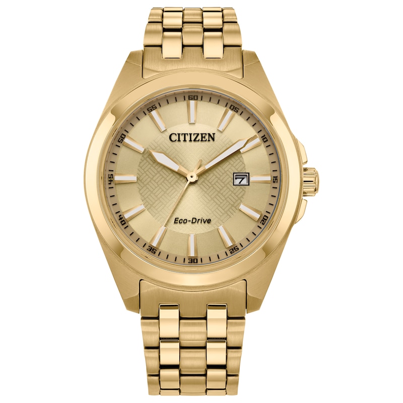 Main Image 1 of Men’s Citizen Eco-Drive® Classic Gold-Tone IP Watch with Champagne Dial (Model: BM7532-54P)