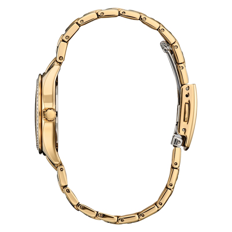 Main Image 3 of Ladies’ Citizen Eco-Drive® Crystal Accent Gold-Tone IP Watch with Champagne Dial (Model: FE1147-79P)