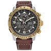 Thumbnail Image 1 of Men’s Citizen Eco-Drive® Promaster Skyhawk A-T Chronograph Two-Tone IP Strap Watch with Grey Dial (Model: JY8084-09H)