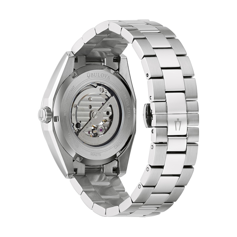 Main Image 3 of Men's Bulova Surveyor Automatic Watch with Blue Skeleton Dial (Model: 96A275)