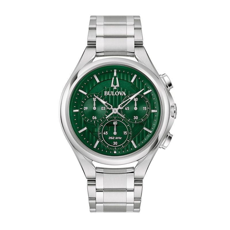 Main Image 1 of Men's Bulova CURV Chronograph Watch with Green Dial (Model: 96A297)