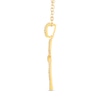 Thumbnail Image 3 of 1/4 CT. T.W. Diamond Pointed Loop Cross Drop Pendant in Sterling Silver with 14K Gold Plate