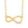 Thumbnail Image 2 of 1/20 CT. T.W. Diamond Infinity Loop Necklace in Sterling Silver with 14K Gold Plate