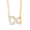 Thumbnail Image 4 of 1/20 CT. T.W. Diamond Infinity Loop Necklace in Sterling Silver with 14K Gold Plate
