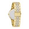Thumbnail Image 4 of Men's Bulova Crystal Accent Gold-Tone IP Watch with Champagne Dial and Cross Pendant Box Set (Model: 98K113)