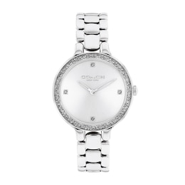 Ladies' Coach Chelsea Crystal Accent Watch with Silver-Tone Dial (Model: 14504124)