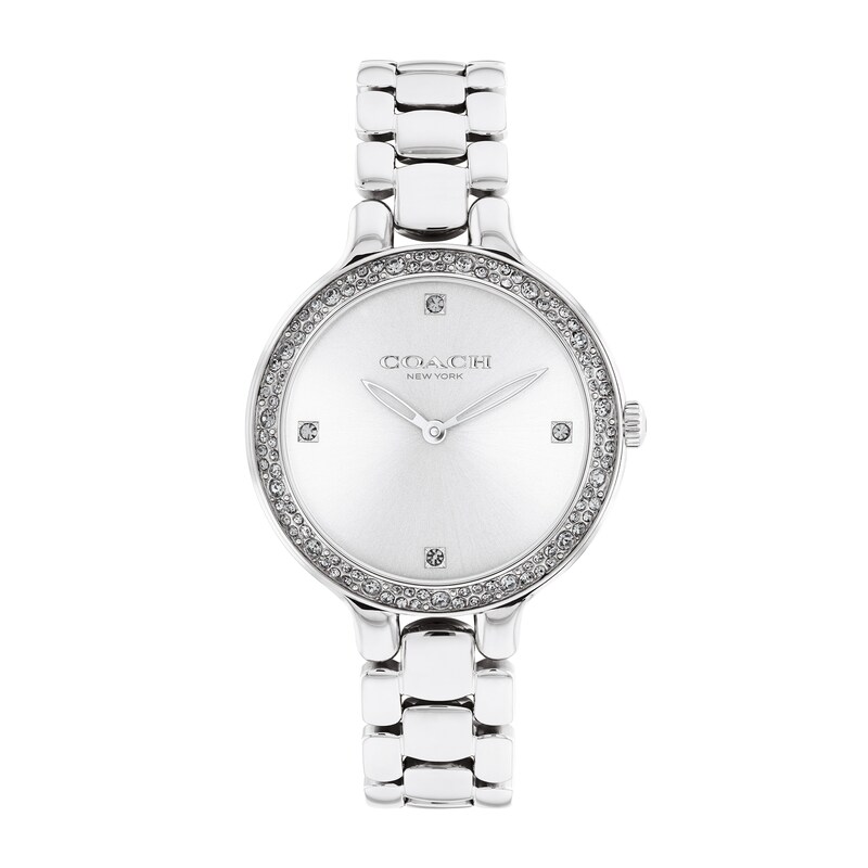 Main Image 1 of Ladies' Coach Chelsea Crystal Accent Watch with Silver-Tone Dial (Model: 14504124)