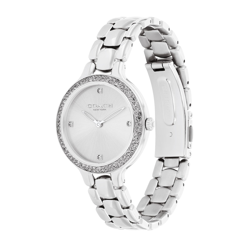 Ladies' Coach Chelsea Crystal Accent Watch with Silver-Tone Dial (Model: 14504124)