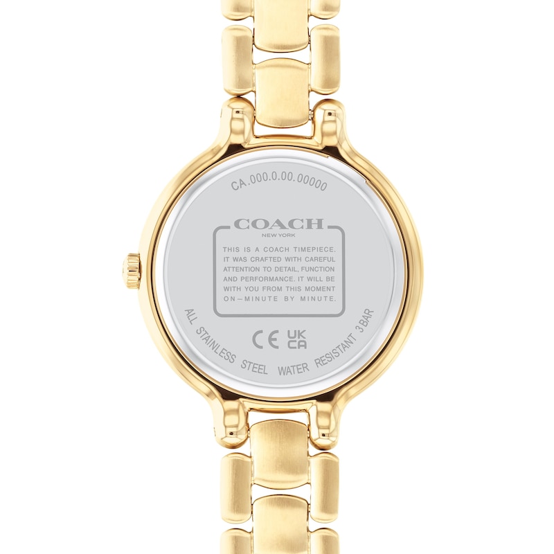 Main Image 3 of Ladies' Coach Chelsea Crystal Accent Gold-Tone IP Watch with Gold-Tone Dial (Model: 14504125)